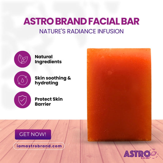 Astro Brand Facial Bar Nature sea moss turmeric aloe vera jojoba oil soap for radiant skin