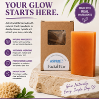 Astro Brand Facial Bar Nature's Radiance Infusion with sea moss, turmeric, aloe vera, and jojoba oil for radiant skin