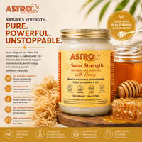 Astro Brand Solar Strength Gold Sea Moss Gel 16oz container with natural sea moss supplement