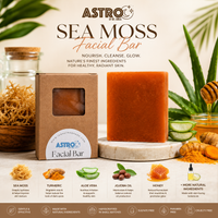 Astro Brand Facial Bar Nature's Radiance Infusion Sea Moss soap with turmeric, aloe vera, jojoba oil, and essential oils