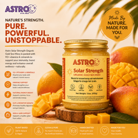 Jar of Astro brand fruit infused sea moss gel with herbs and honey