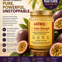 Astro Brand 16oz jar of fruit infused sea moss gel with herbs and honey